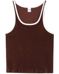 RE/DONE - Scoop Neck Terry Tank - Lyst