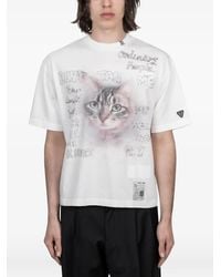 Maison Mihara Yasuhiro - T-Shirt À Imprimé Chat - Lyst