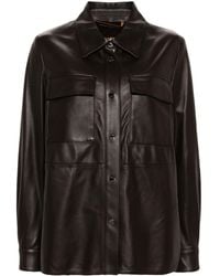 Moorer - Nima-slh Leather Shirt - Lyst