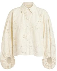 Marie Oliver - Ivana Broderie-Anglaise Puff-Sleeve Shirt - Lyst