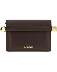 Jacquemus - The Rond Carré Logo-Plaque Leather Clutch Bag - Lyst