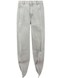 Y. Project - Weite Jeans mit Rüschen - Lyst
