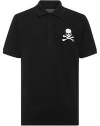 Philipp Plein - Skull-Embroidered Cotton Polo Shirt - Lyst