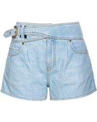 Pinko - Jeans-Shorts mit Logo-Stickerei - Lyst