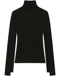 Courreges - Mockneck Interlock Sweater - Lyst