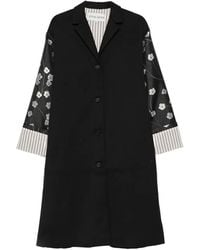 Stine Goya - Floral-Print Panelled Coat - Lyst