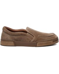 Dolce & Gabbana - Suede Slip-On Sneakers - Lyst