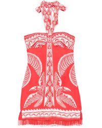 FARM Rio - Abito Corto Majestic Coconut Tree Con Scollo All'Americana - Lyst