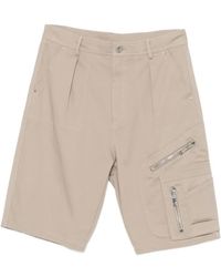 Les Hommes - Short À Poches Zippées - Lyst