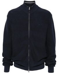 GANT - Textured Zip-Up Sweater - Lyst