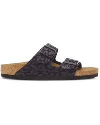 Birkenstock - Arizona Leopard-Print Slides - Lyst