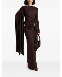 Manière De Voir - Edena Asymmetric Ruched Draped Maxi Dress - Lyst