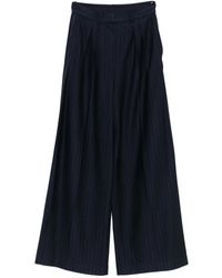 Max Mara - Pantaloni Gessati Con Piega - Lyst