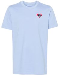 Moncler - Heart T-Shirt mit Logo-Patch - Lyst