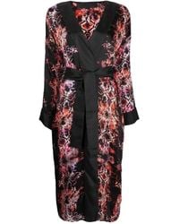 Tessitura - Snake-Print Silk Kimono - Lyst