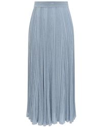 Zimmermann - Aster Metallic-Knit Skirt - Lyst
