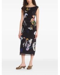 Desigual - Robe Mi-Longue À Imprimé Graphique Collage - Lyst