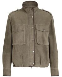 Brunello Cucinelli - Lederjacke Mit Reißverschluss - Lyst