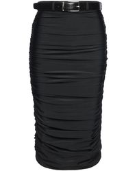 MEDEA - Ruched Midi Skirt - Lyst