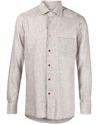 Kiton - Camisa a rayas con manga larga - Lyst