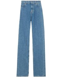Burberry - Gerade High-Waist-Jeans - Lyst