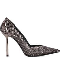 Le Silla - Gilda Crystal-Embellished Mesh Pumps - Lyst
