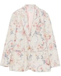 forte_forte - Floral Single-Button Blazer - Lyst