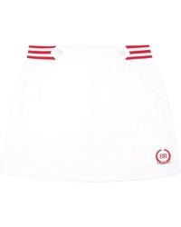 Sporty & Rich - Kelly Logo-Embroidered Skirt - Lyst