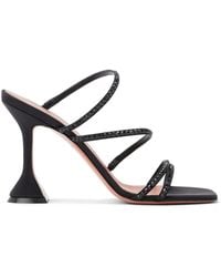 AMINA MUADDI - Gilda 95mm Crystal-embellished Sandals - Lyst