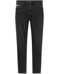 Calvin Klein - Jean Droit À Patch Logo - Lyst
