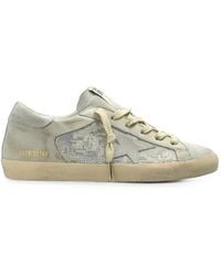 Golden Goose - Super-Star Crystal-Embellished Sneakers - Lyst