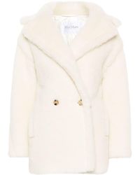 Max Mara - Double-breasted faux-shearling jacket - Lyst