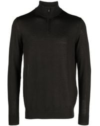 Emporio Armani - High-Neck Virgin Wool Jumper - Lyst