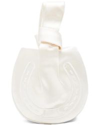 Anya Hindmarch - Horseshoe-Motif Satin Clutch Bag - Lyst