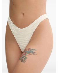 MC2 Saint Barth - Naomi Zebra Embossed Terry Swim Briefs - Lyst