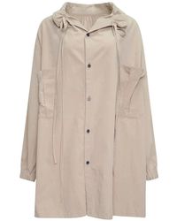 Y's Yohji Yamamoto - Drawstring-Collar Oversized Shirt - Lyst