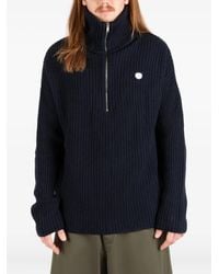 Societe Anonyme - Pull Côtelé À Col Zippé - Lyst