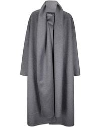 Calvin Klein - Double-Faced Wool Scarf Coat - Lyst