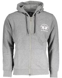 La Martina - Hoodie Zippé À Logo Brodé - Lyst
