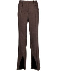 The Mannei - Newport Pleated Flared Trousers - Lyst