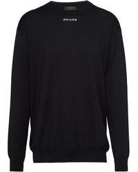 【送料&関税込】Prada Logo Intarsia Crewneck Knitted Jumper 送料&関税込】Prada Logo Intarsia Crewneck Knitted Jumper