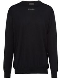 Prada - Pull En Cachemire À Logo Intarsia - Lyst