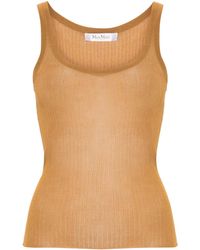 Max Mara - Fein Geripptes Tanktop - Lyst
