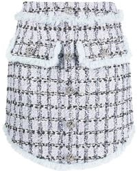 Philipp Plein - Tweed Mini Skirt - Lyst