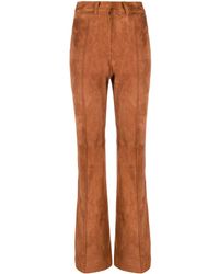 The Mannei - Sewan Flared Suede Trousers - Lyst