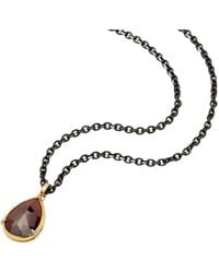 Monica Rich Kosann - Garnet And Diamond Locket Necklace - Lyst