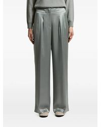 Peserico - Pleat-Detail Satin-Finish Trousers - Lyst