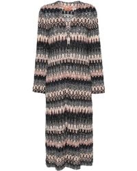 Missoni - Zigzag Metallic Long Cardigan - Lyst