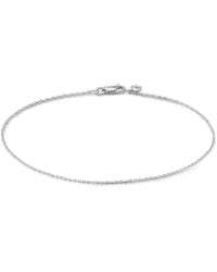 Monica Vinader - Bracelet Super Fine En Or Blanc 14Ct - Lyst