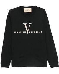 Valentino Garavani - Logo-Print Long-Sleeve T-Shirt - Lyst
